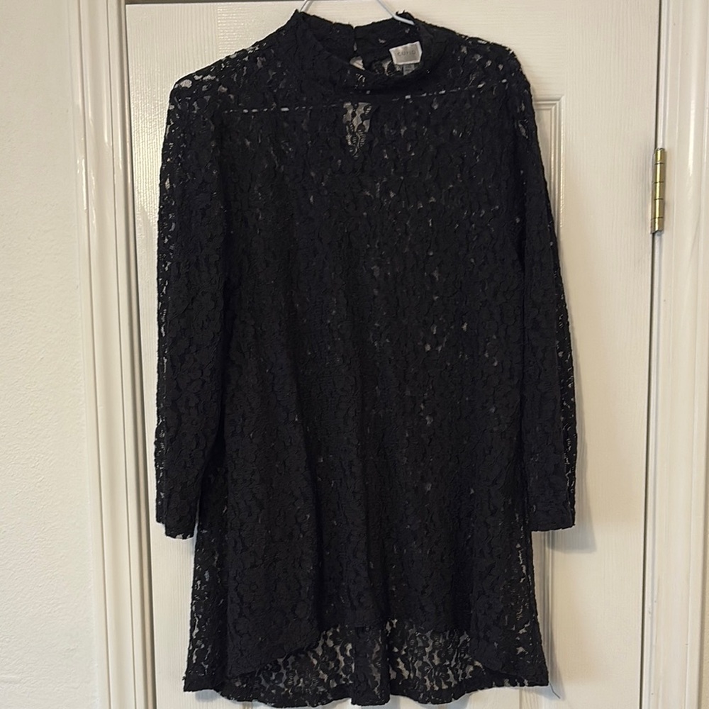Cupio Black Lace Detail Top